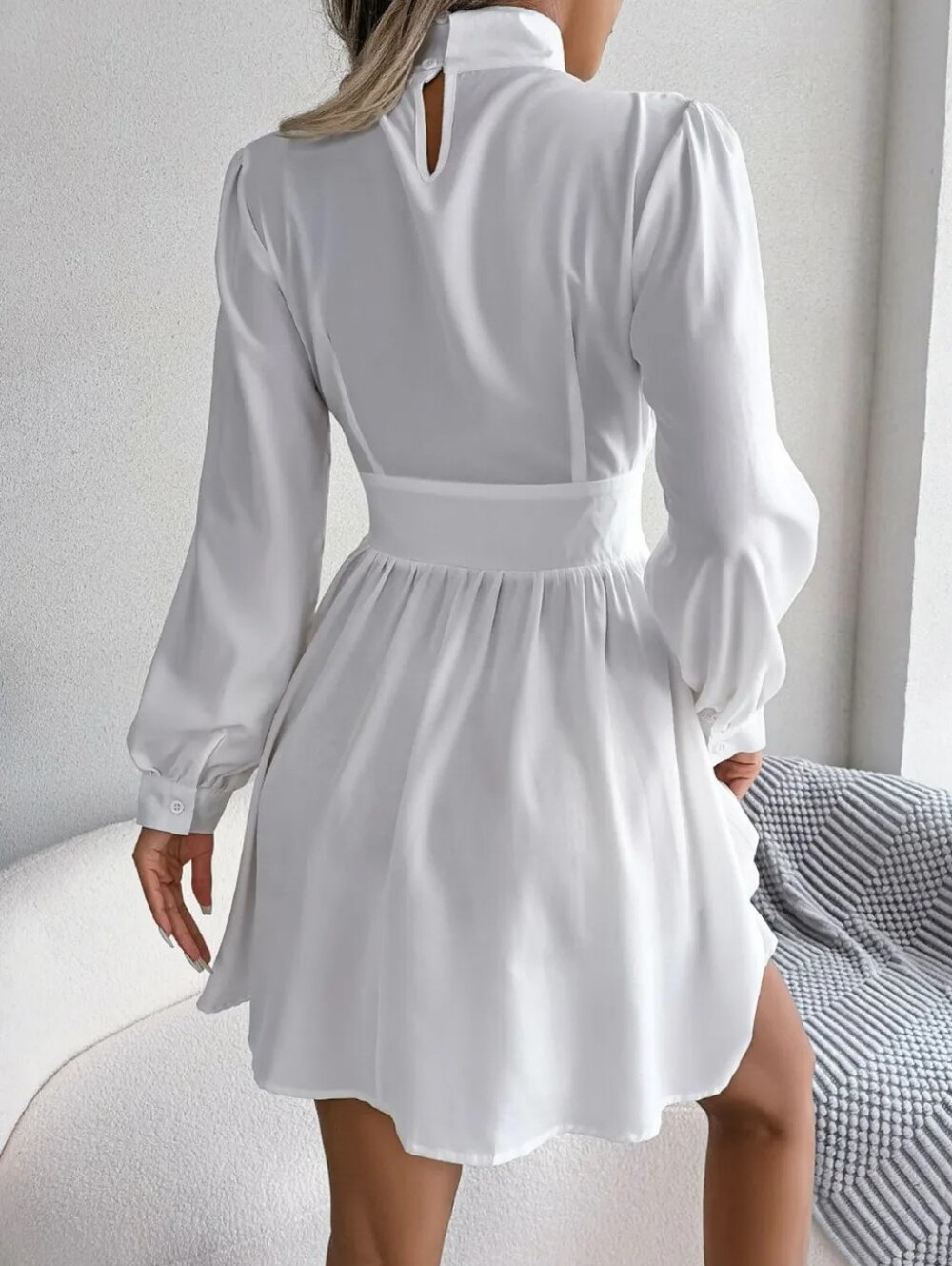 Bold and Flirty Turtleneck Mini Dress - Picture 2 of 12
